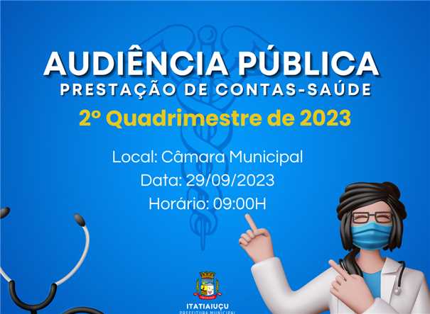 Audiência Pública- Prestação de Contas- 2º quadrimestre 2023- Saúde
